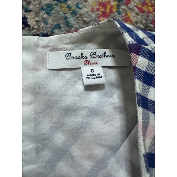 Brooks Brothers Fleece Girls Gingham‎ Check Sleeveless Sundress Size 8 - Picture 2 of 7